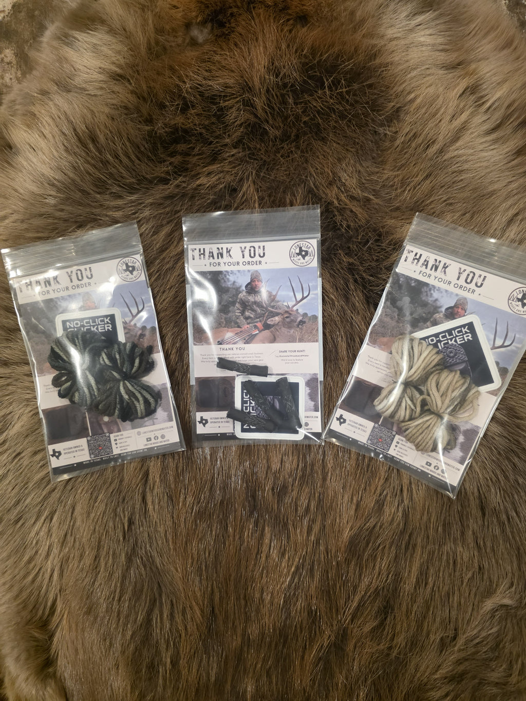Lonestar Woods and Water Merino Wool String Silencers – 1 Pair (Woodland Camo)